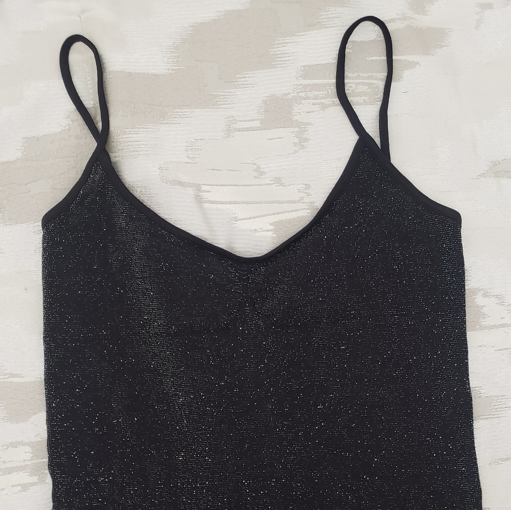 SHIMMER 🖤💫Black Sparkle Cami Tank